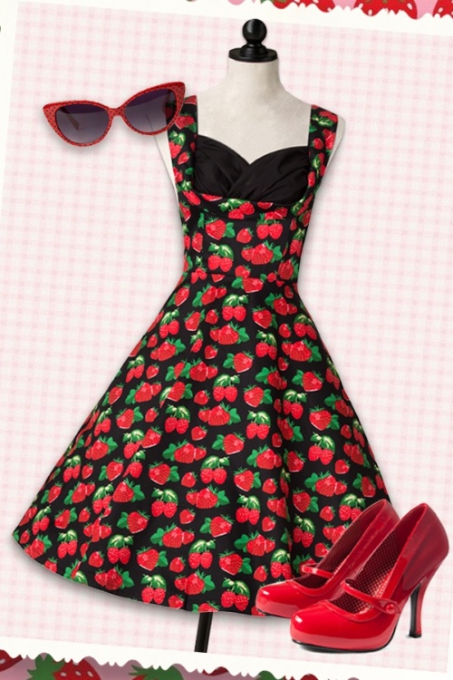 50s Ophelia Tasty Berries Party Dress 