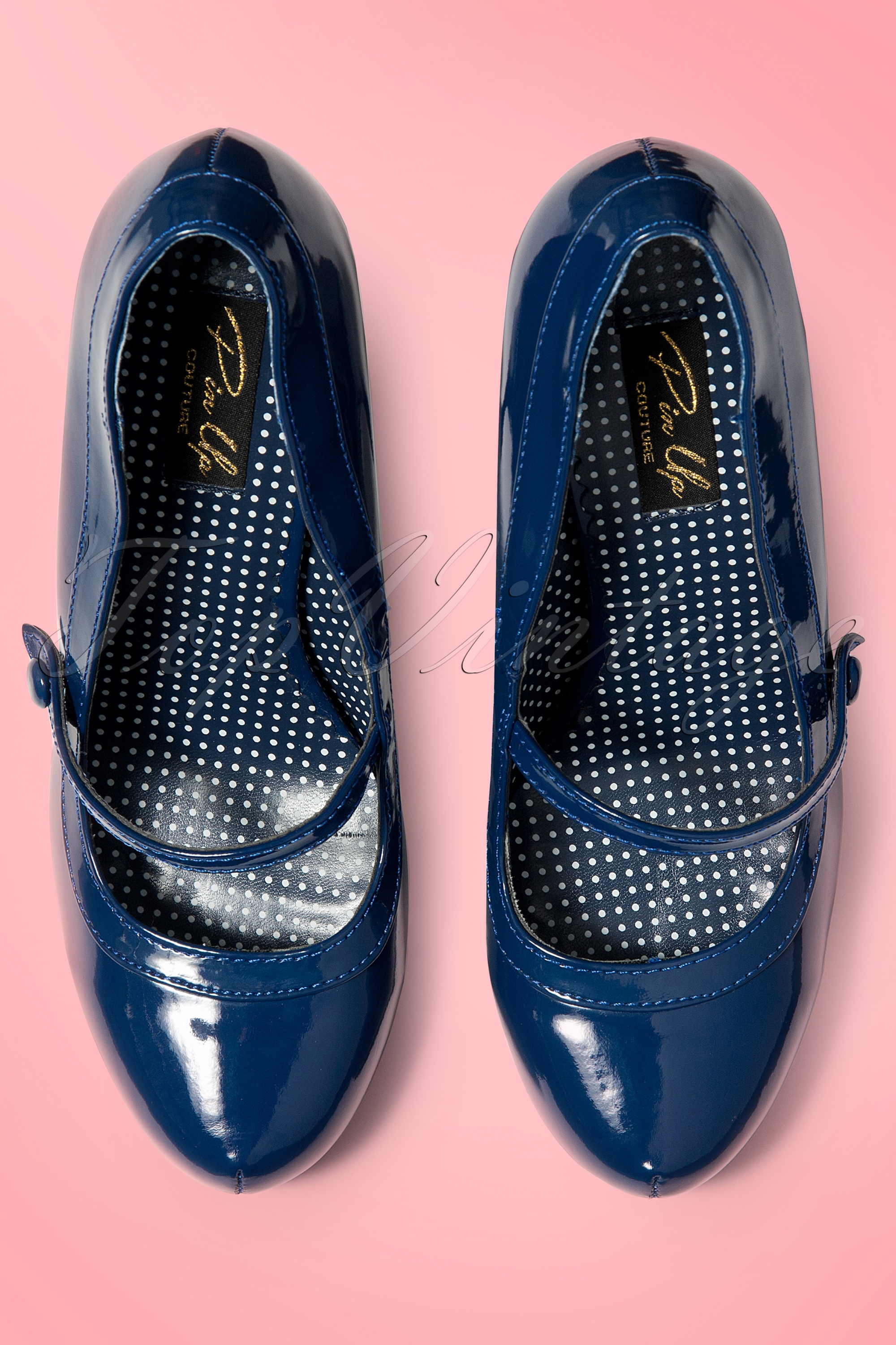 Pinup Couture - Cutiepie Mary Jane Navy platform lakpumps 5