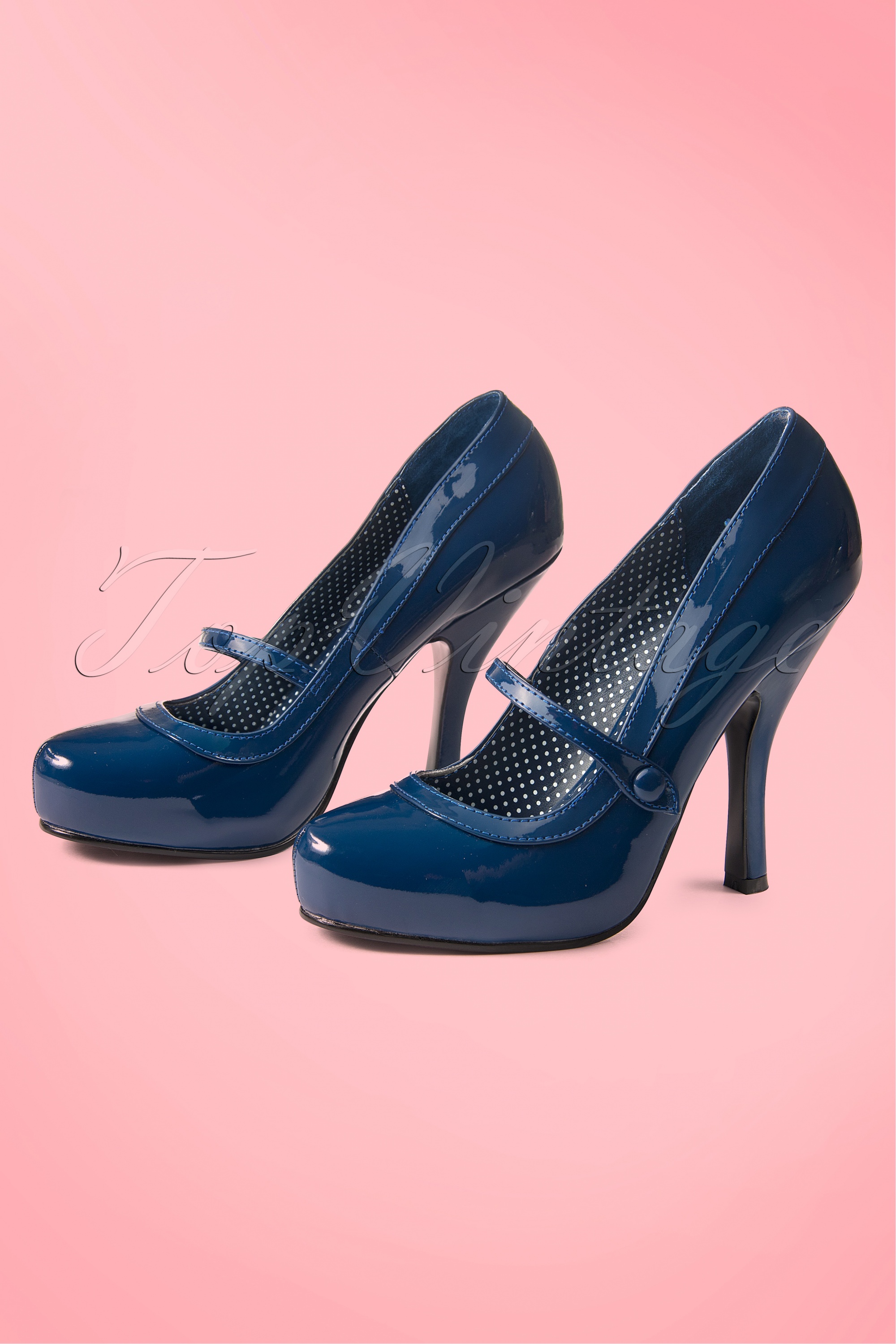 Pinup Couture - Cutiepie Mary Jane Navy platform lakpumps 3