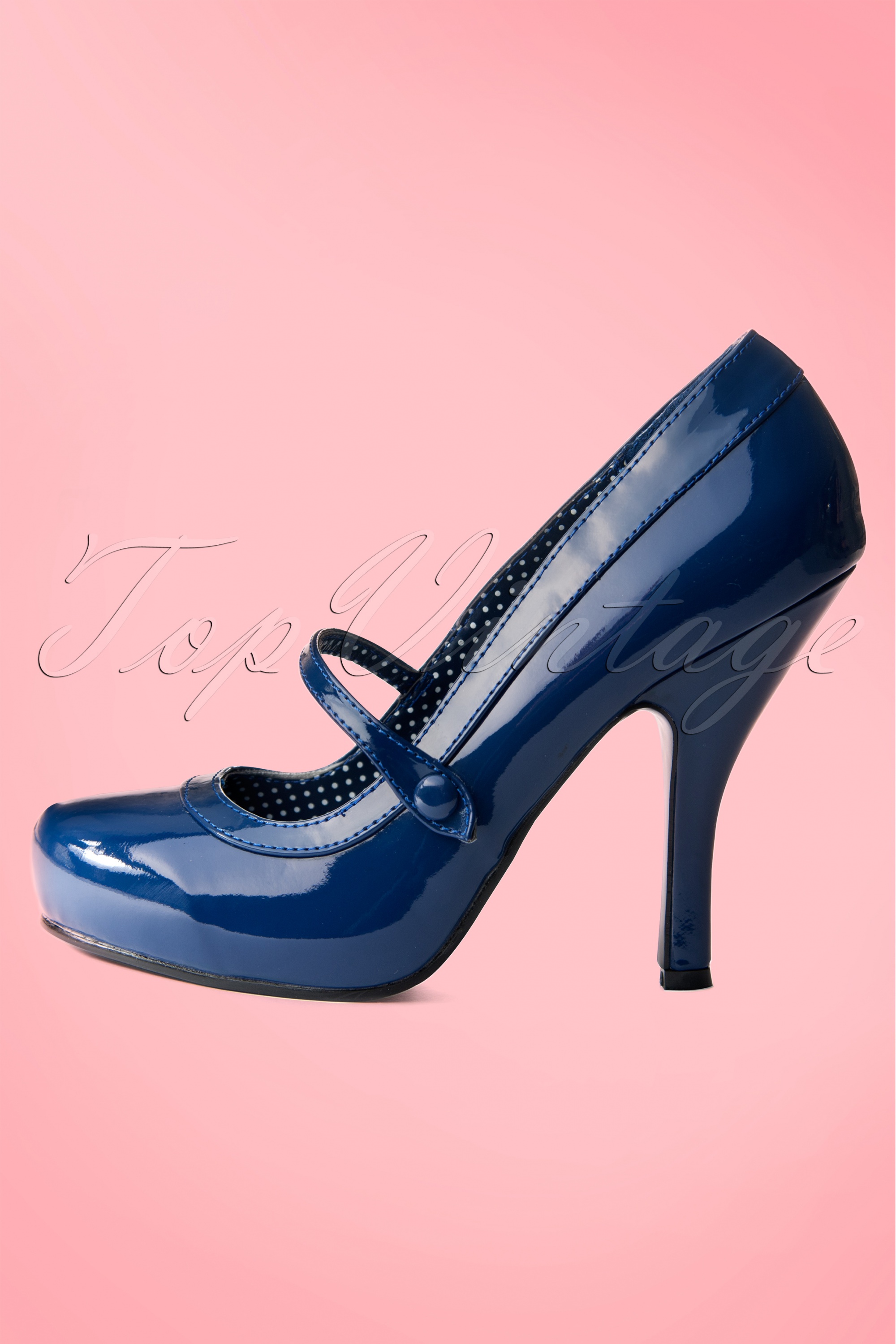 Pinup Couture - Cutiepie Mary Jane Navy platform lakpumps 2
