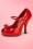Pinup Couture 40s Cutiepie Peeptoe Bow Mary Jane Red 10884 20150824 001A