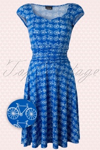 Retrolicious - Bicycle Dress Royal Blue 2