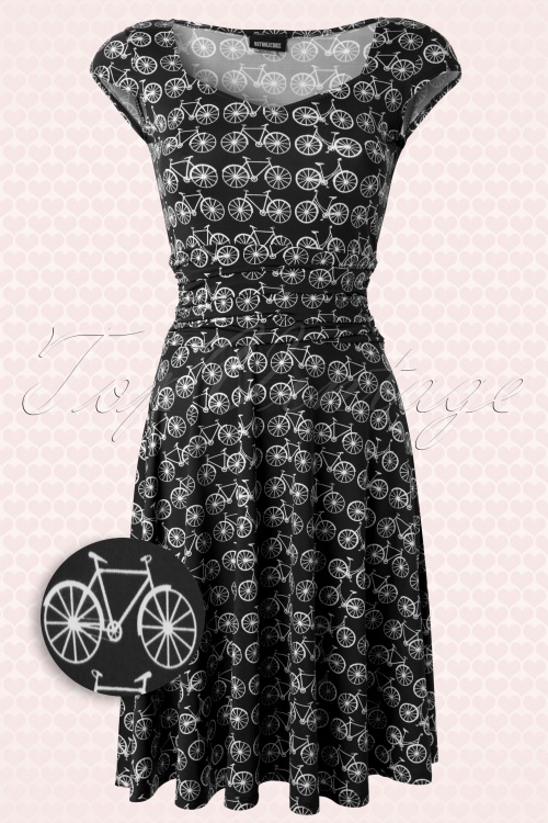 Retrolicious - TopVintage exclusive ~ Bicycle Dress en Noir 2