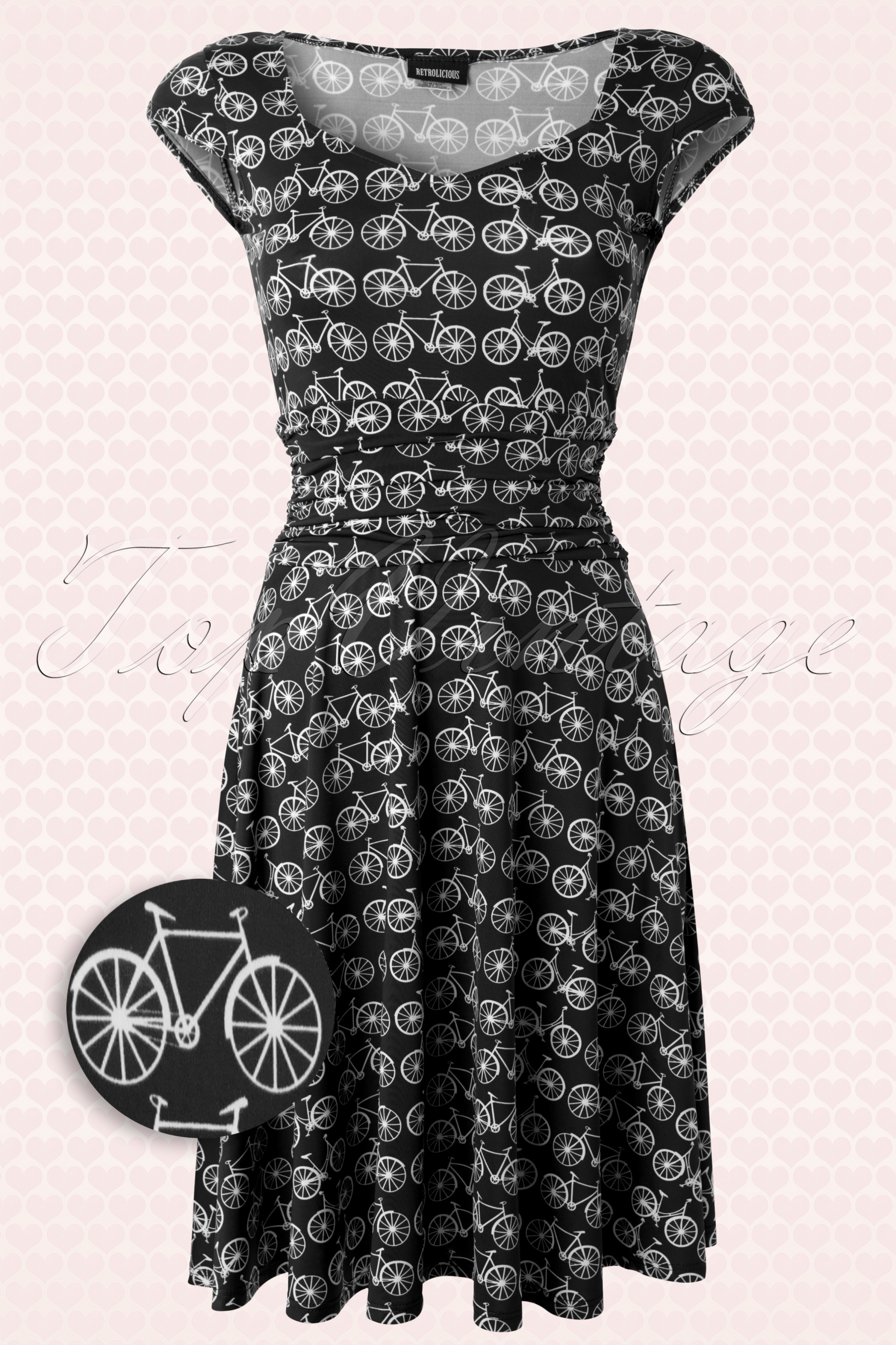 Retrolicious - Exclusief TopVintage ~ Fietsjurk Zwart 2