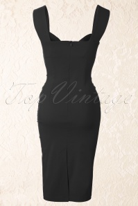 Collectif Clothing - Exclusief TopVintage ~ Audrey Pencil Dress Zwart 4