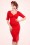 50s Trixie Doll Pencil Dress in Red