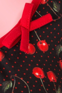 Sassy Sally - 50s Leona Cherry Art Top in Black and Red 3