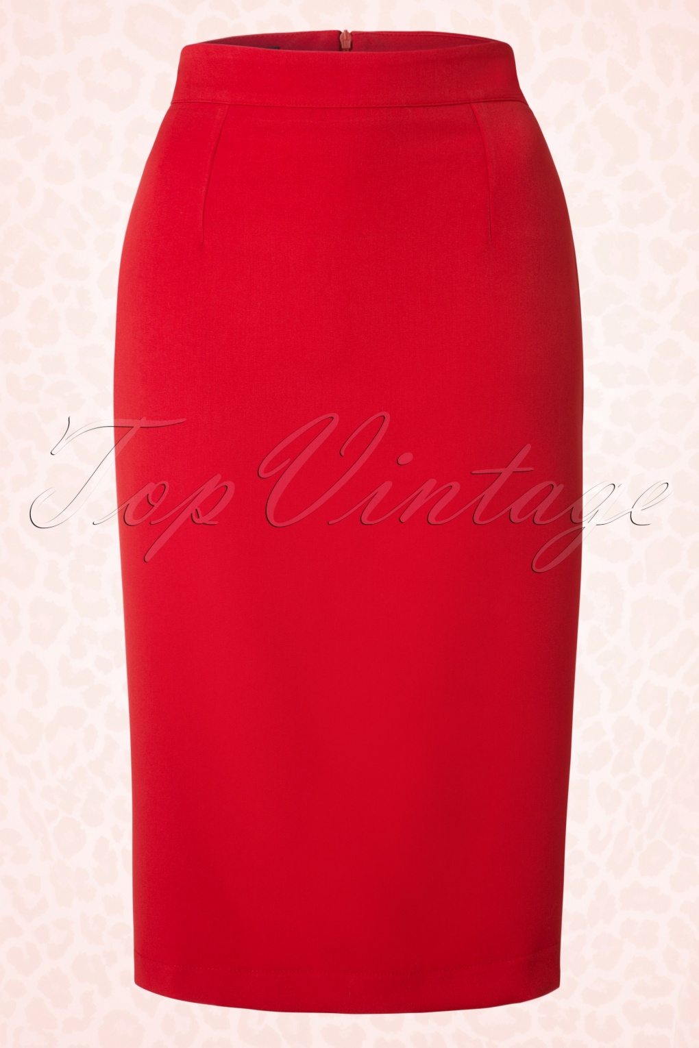 50s Jane Pencil Skirt In Red