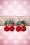 Collectif Clothing Cherry Diamante Earrings Red Green 331 20 16218 20150928 0004W