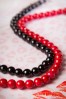 50s Ruby Pearl Necklace in Red