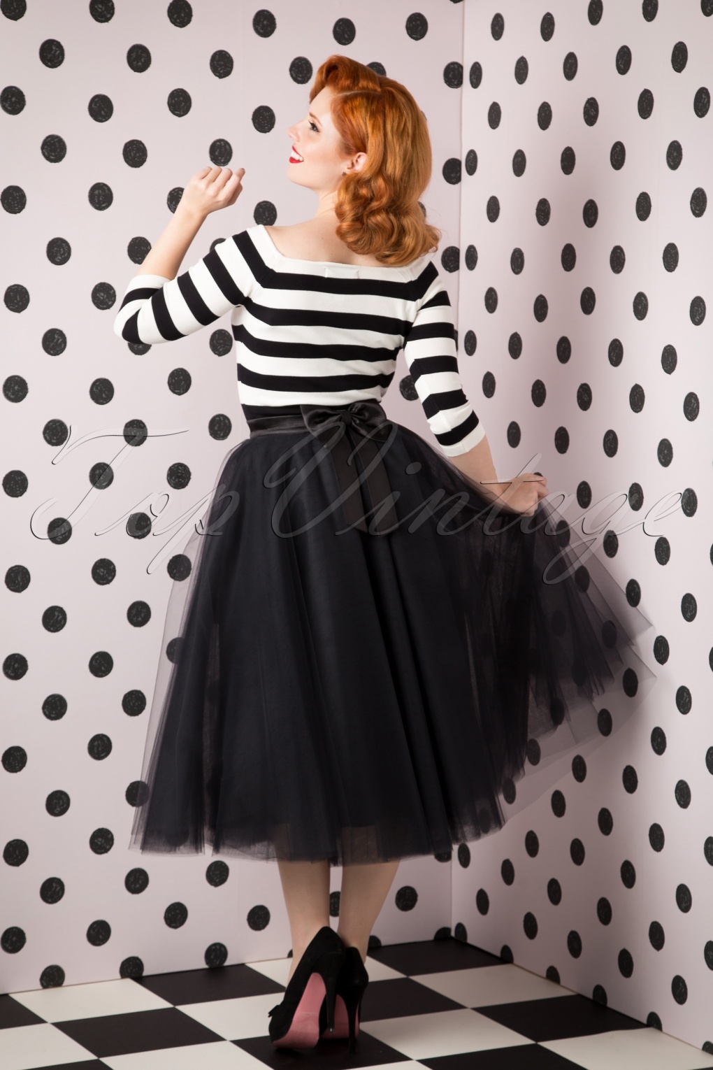Ongekend 50s Jocelyn Fairytale Skirt in Black DW-44