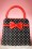 Banned Retro - 50s Carla Polkadot Handbag in Black and Red