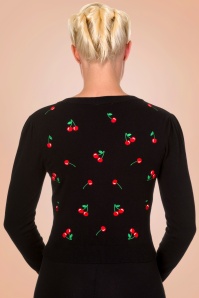 Banned Retro - 50s Drive me Crazy Cherries Cardigan in Black 4