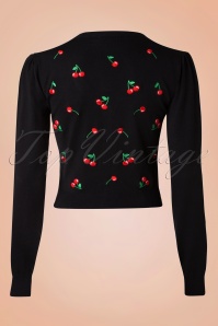 Banned Retro - 50s Drive me Crazy Cherries Cardigan in Black 3