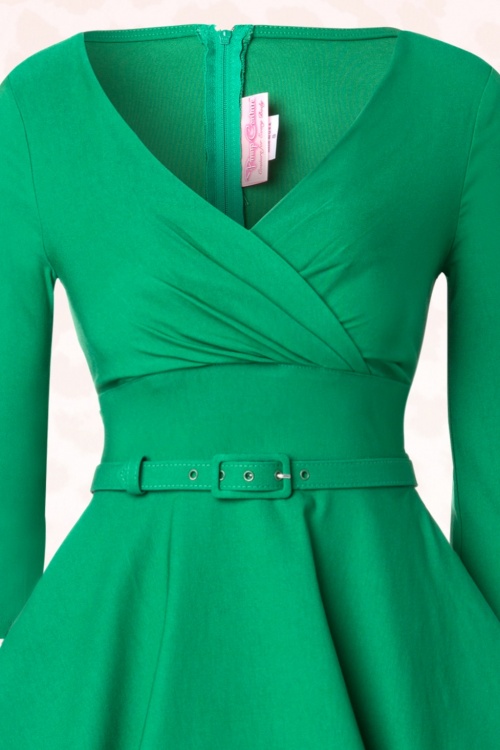 emerald swing dress
