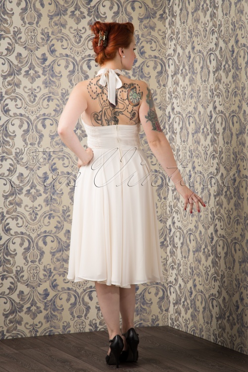 Bunny - 50s Monroe Dress in Ivory White 5