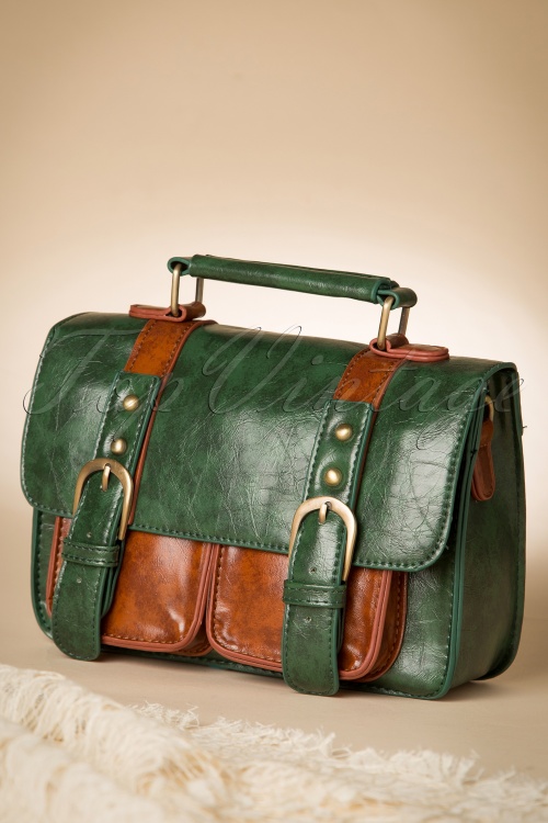 Banned Retro - 50s Leila Messenger Bag in Green 2