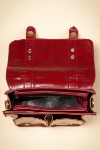 Banned Retro - Leila Messenger Bag Années 1950 en Rouge 4