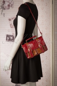 Banned Retro - Leila Messenger Bag Années 1950 en Rouge 7