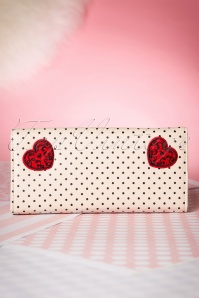 Banned Retro - 50s Now or Never Polka Purse in Cream 4