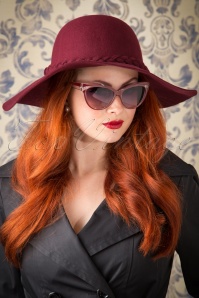 Collectif Clothing - Judy Classic 50s Sunglasses in Burgundy 3