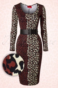 Pinup Couture - 50s Deadly Dames Hotrod Honey Dress in Leopard 3