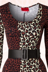 Pinup Couture - Deadly Dames Hotrod Honey-jurk in luipaardmotief 7