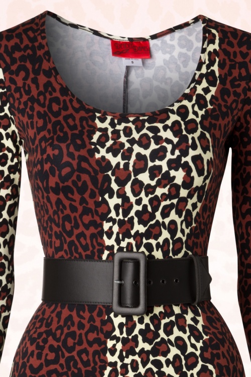 Pinup Couture - Deadly Dames Hotrod Honey-jurk in luipaardmotief 7