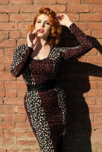 Pinup Couture - Deadly Dames Hotrod Honey-jurk in luipaardmotief 4