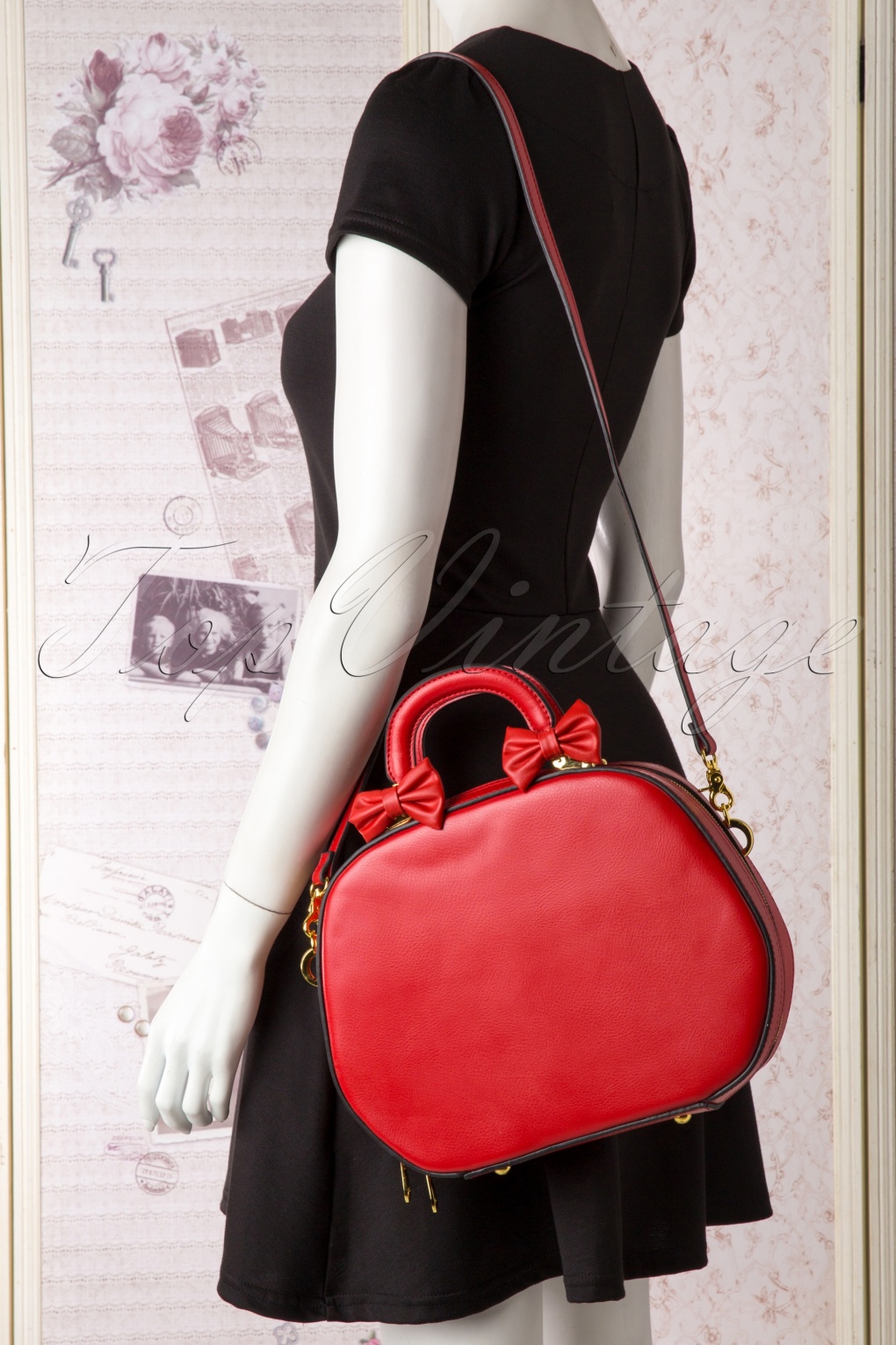 40s Lucille Bag in Lipstick Red