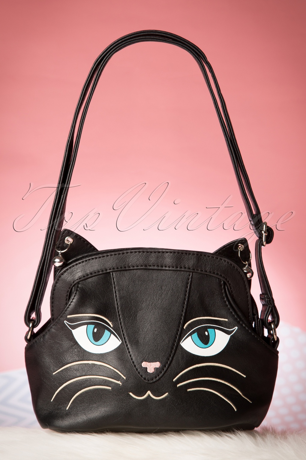 60s My Lovely Cat Bag  in Black