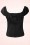 Pinup Couture - 50s Peasant Top in Black 7