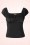 Pinup Couture - 50s Peasant Top in Black 4