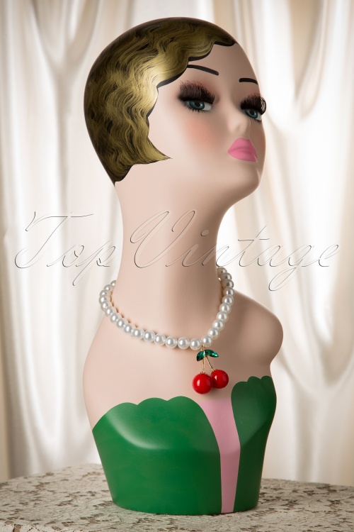 From Paris with Love! - I Love My Cherry Pearl Necklace Années 50 2