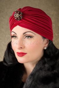 ZaZoo - Turban Sally en Satin Bordeaux