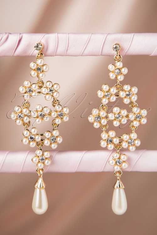 From Paris with Love! - Pearl Power Drop Earrings Années 1920