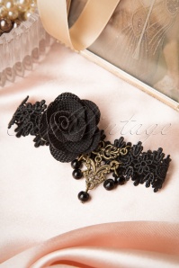 From Paris with Love! - 20s Florence Black Lace Bracelet 3