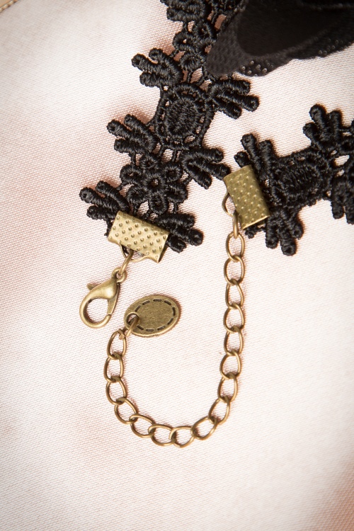 From Paris with Love! - 20s Florence Black Lace Bracelet 5