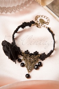 From Paris with Love! - 20s Florence Black Lace Bracelet 2