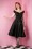 Vestido con columpio de muñeca Dolores de los años 50 en negro