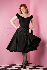 Collectif Clothing - Dolores Doll Swing-Kleid in Schwarz 3