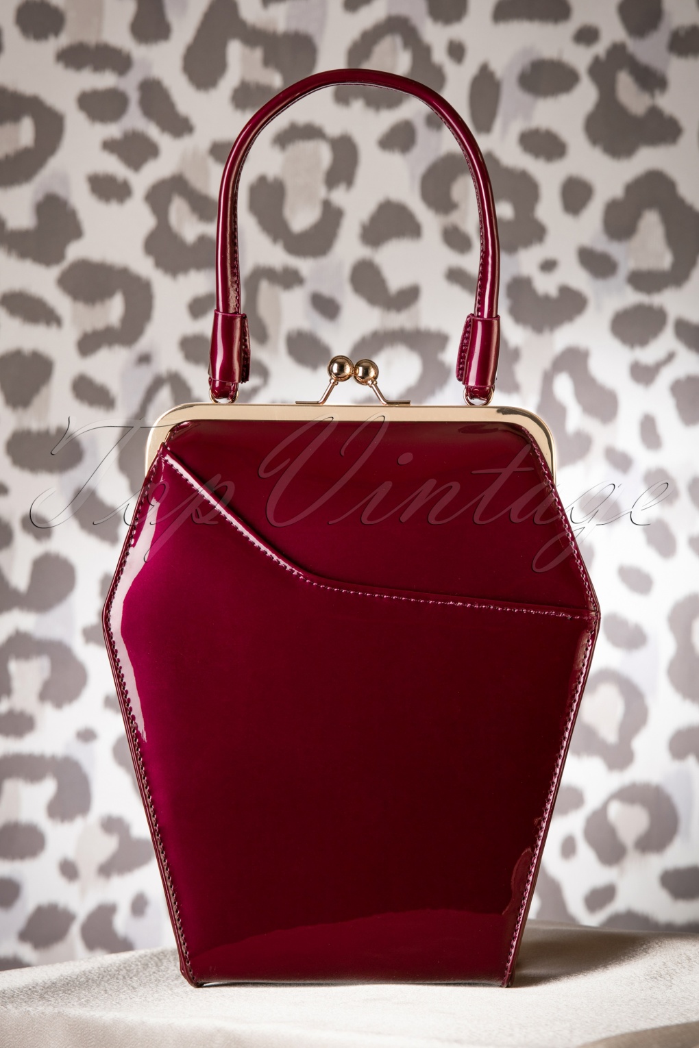 50s To Die For Handbag In Burgundy