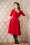 Vestido con columpio de muñeca Trixie de los años 50 en rojo