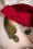 Collectif Clothing - Lucy Bow Hat Années 50 en laine Rouge 4