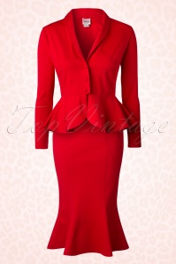 Heart of Haute - 50s Diva Suit Jacket in Red 3