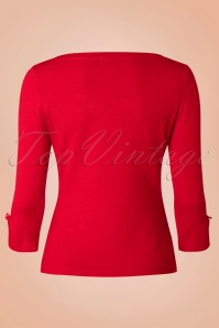 Banned Retro - Addicted Sweater Années 50 en Rouge 2