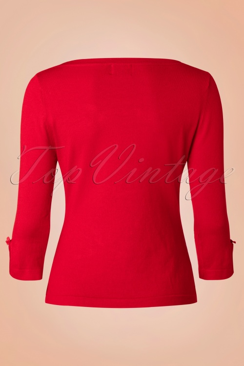 Banned Retro - 50s Addicted Sweater in Red 2