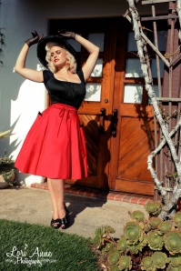 Pinup Couture - 50s Peasant Top in Black 9