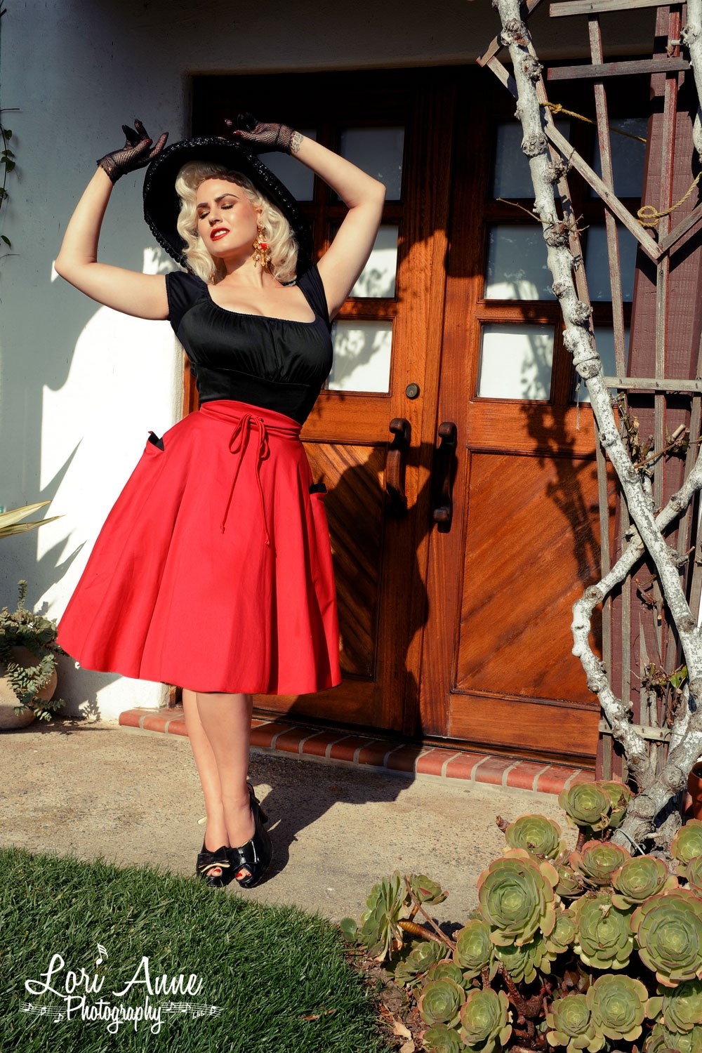 Pinup Couture - Boerentop in zwart 9