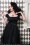 Pinup Couture - Peasant Top Années 50 en Noir 10